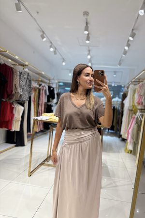 MODAL BEL DETAYLI ELBİSE